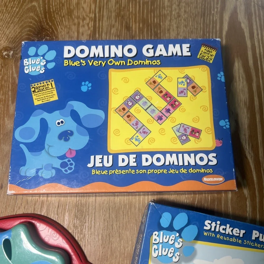 Vintage Blues‎ Clues Lot Of 3 - 3D Puzzle, Domino Game, Puzzle
